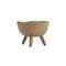 5.5" Large Matte Taupe Terracotta Footed Planter